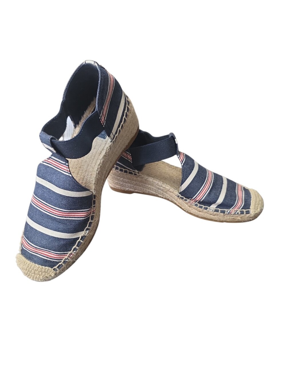 Tory Burch Catalina Canvas Wedge Worn Once